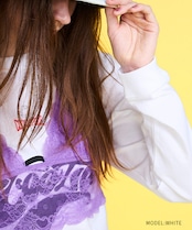 COOLAワールドレーシングプリントロングスリーブTシャツ (WHITE) CQ-46006