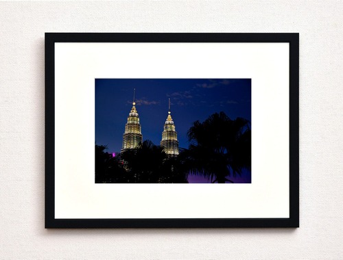 夕暮れのツインタワー（クアラルンプール）