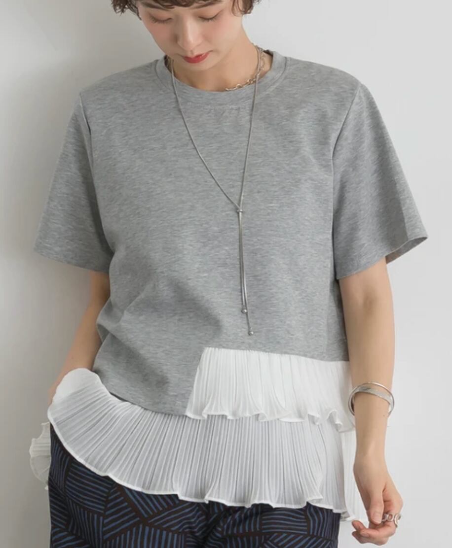 ナンバーミーTOKYO" PLEATED DOCKING PULLOVER"GRAY