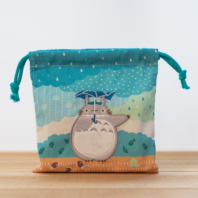 となりのトトロ　仕分けポーチ / 巾着 Sサイズ（ぽつぽつ雨/4332）