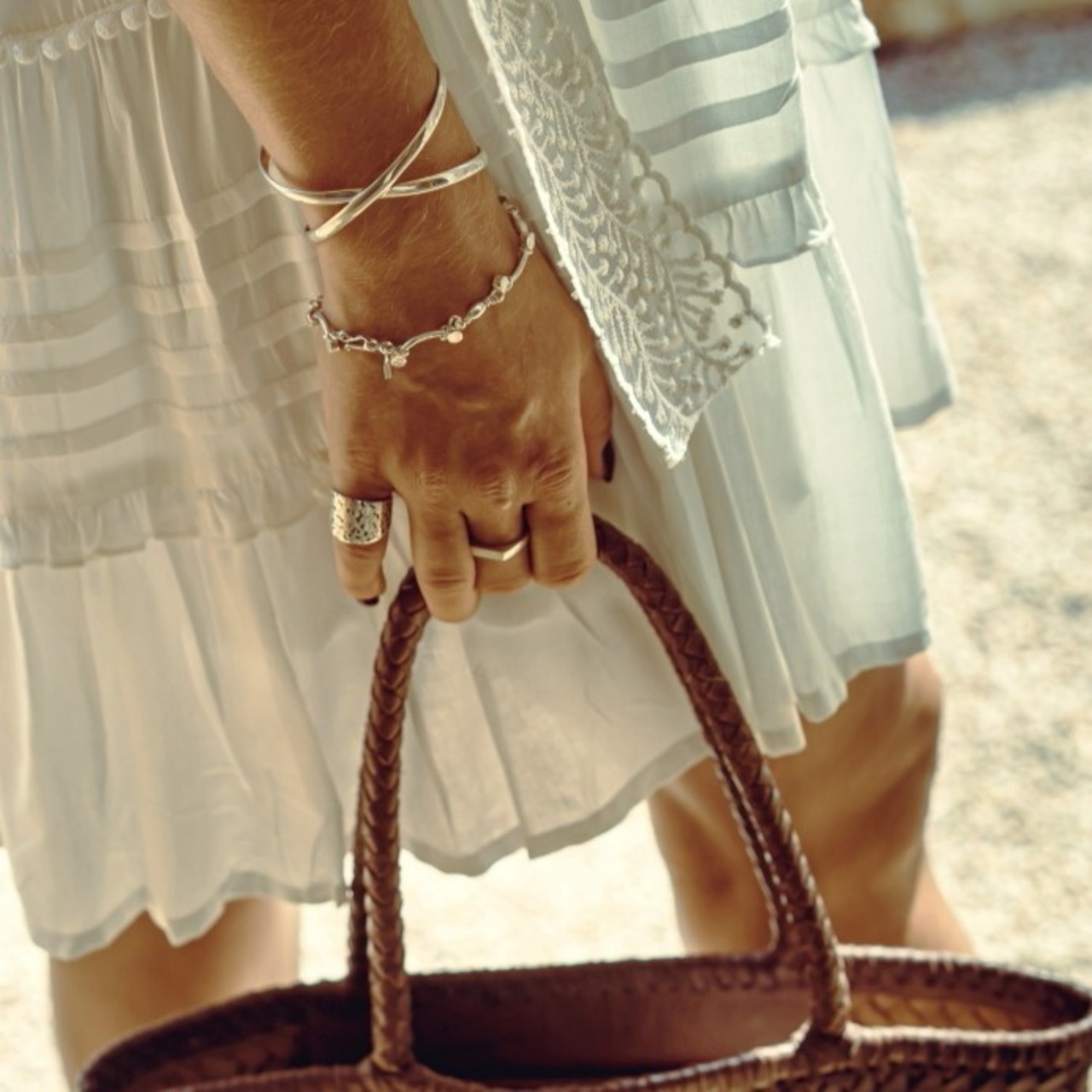 Bent Stick Chain Bracelet