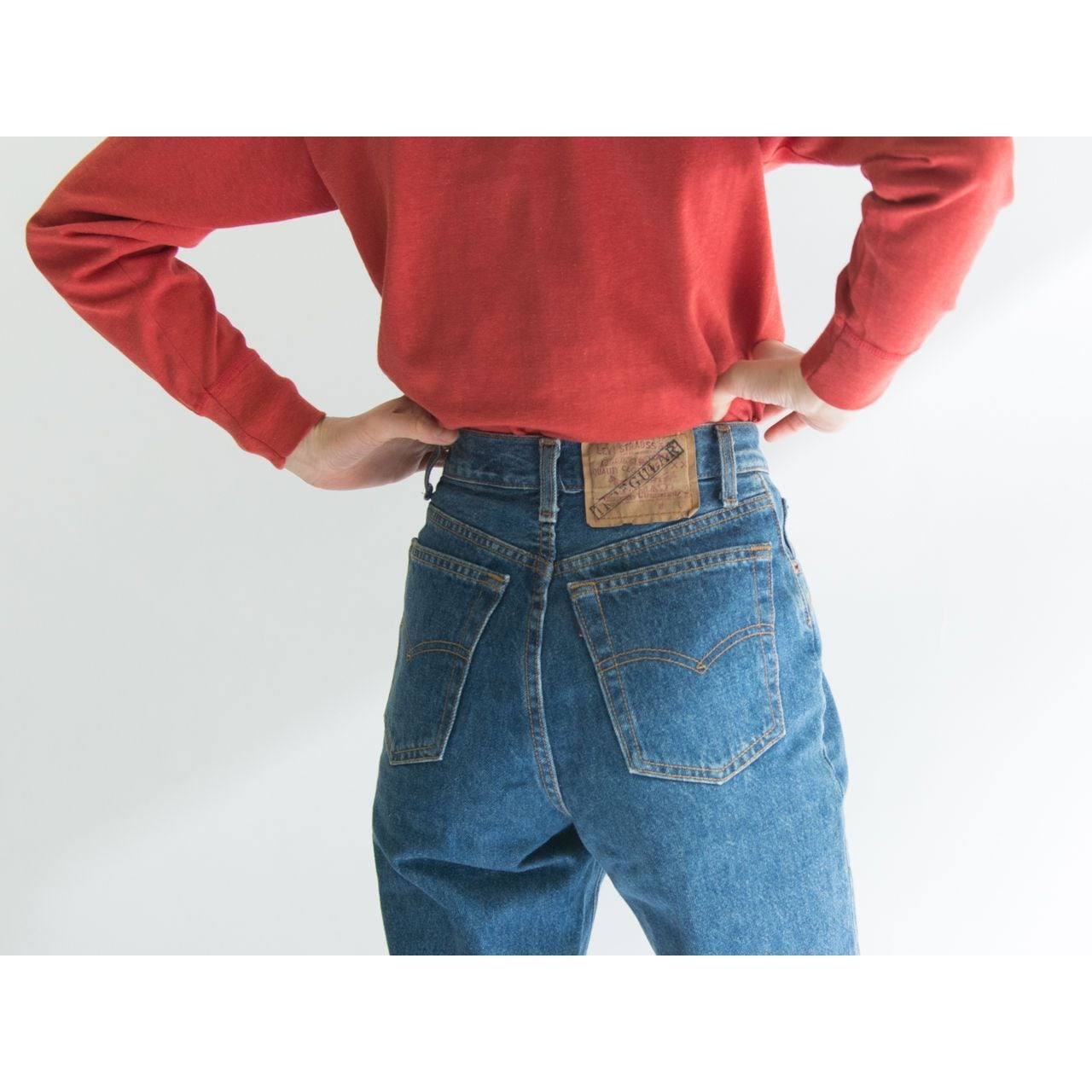 LEVI'S 501 IRREGULAR】Made in U.S.A. 90's high waist tapered denim