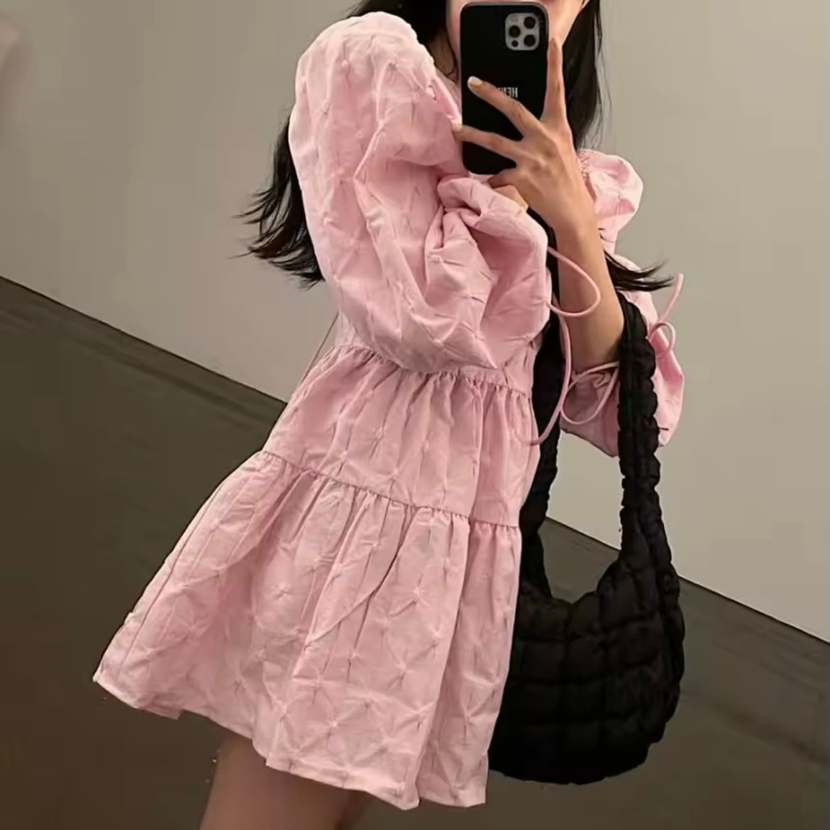 パワーショルダーミニワンピース