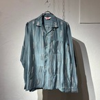 ~60s PILGRIM Open Collar Nylon Satin Shirt