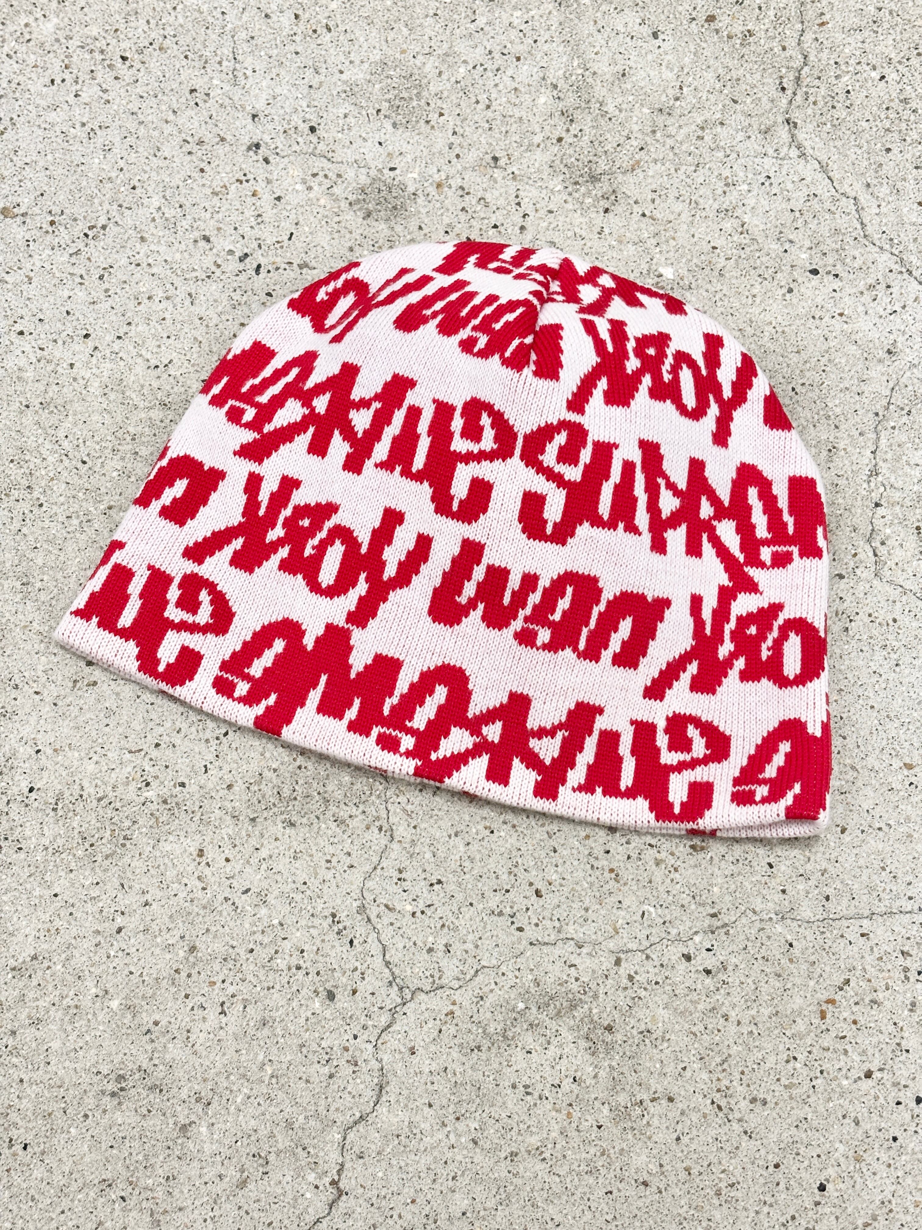 00s SUPREME/01AW Graffiti Fat Tip Beanie/USA製/Free/グラフティロゴ