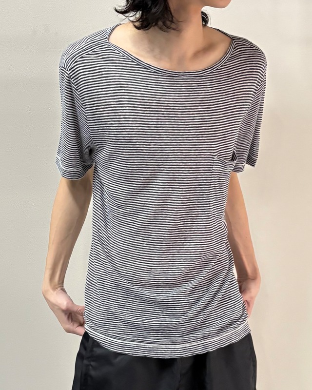 【GUCCI】boat neck border t-shirt