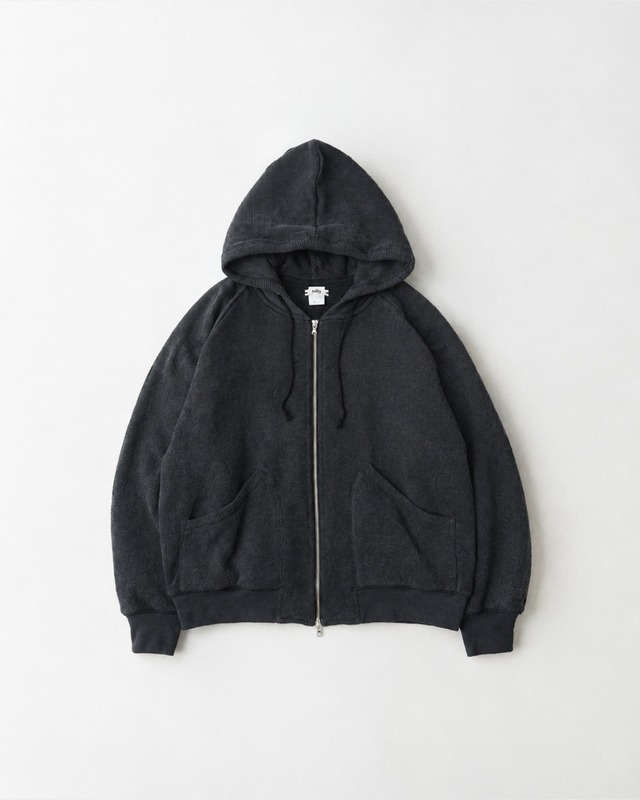 saby WAFFLE HOODIE - Pigment Stone Wash - RUST BLACK