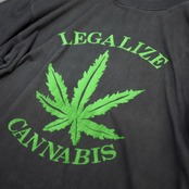 90's cannabis fade print tee