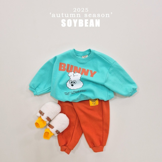 mint JS(130)［即納］cloud rabbit setup /soy bean 25autumn구름토끼배색상하복(7단)