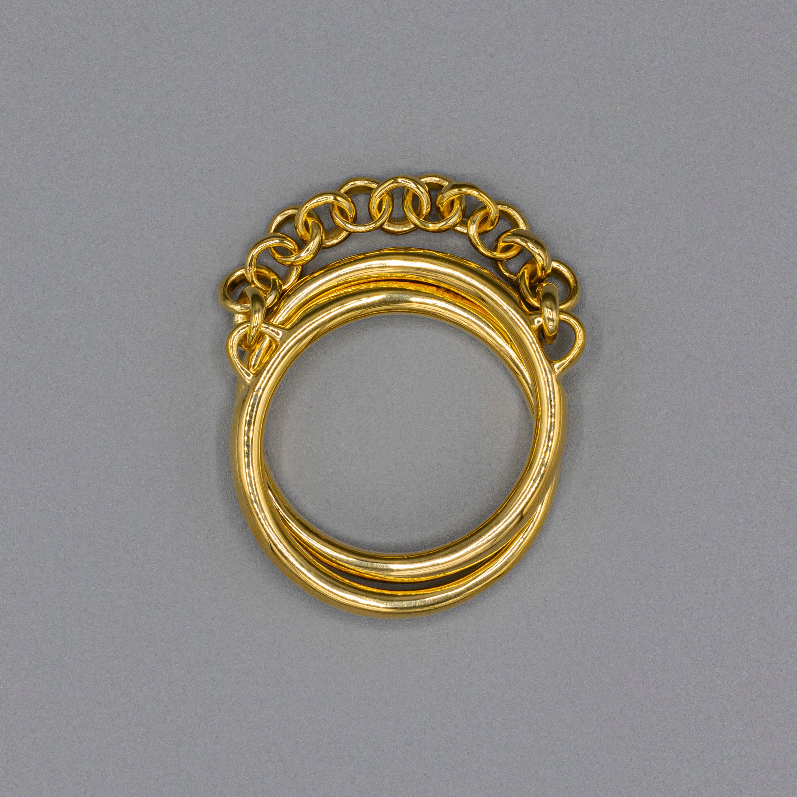 Loop chain ring Gold | FLYNK