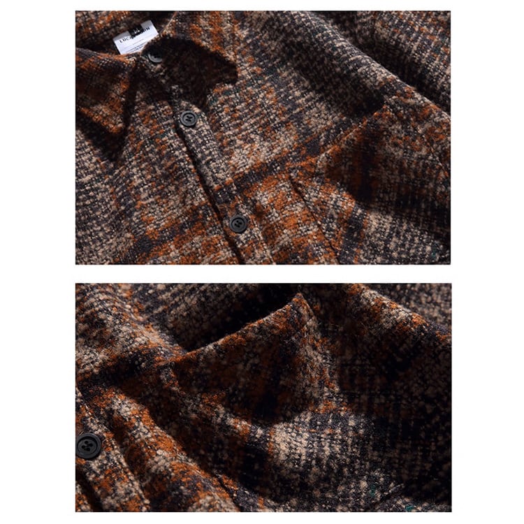 ★PLAID THICKENED WORK SHIRT　　　A0874