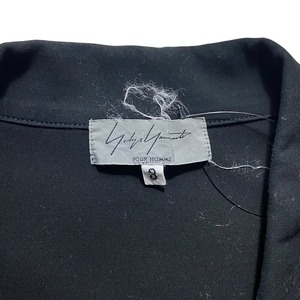 YOHJI YAMAMOTO POUR HOMME black open collar shirt
