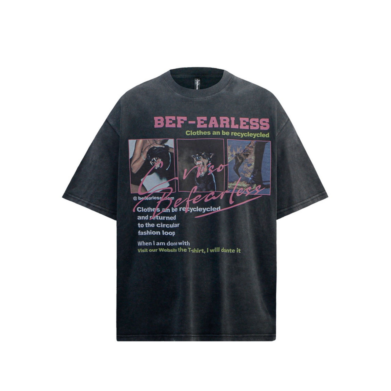 VINTAGE ストリート 美人と猛犬 Tシャツ T1705