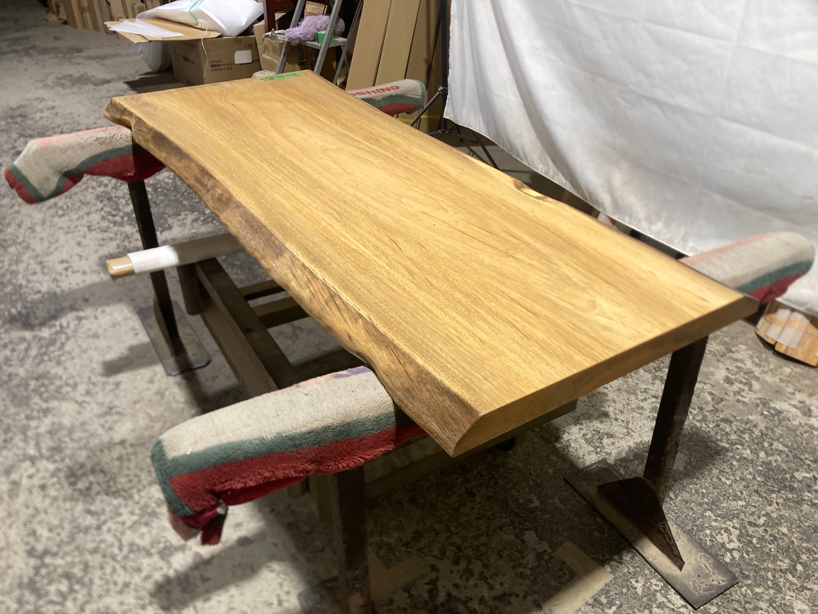 ニレケヤキ9306 欅 一枚板無垢 乾燥材 1600x600-490x48mm カウンター