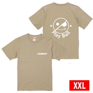 【XXLサイズ】2023年夏モデル  ヨシヒコTシャツ サンドカーキ×ホワイト