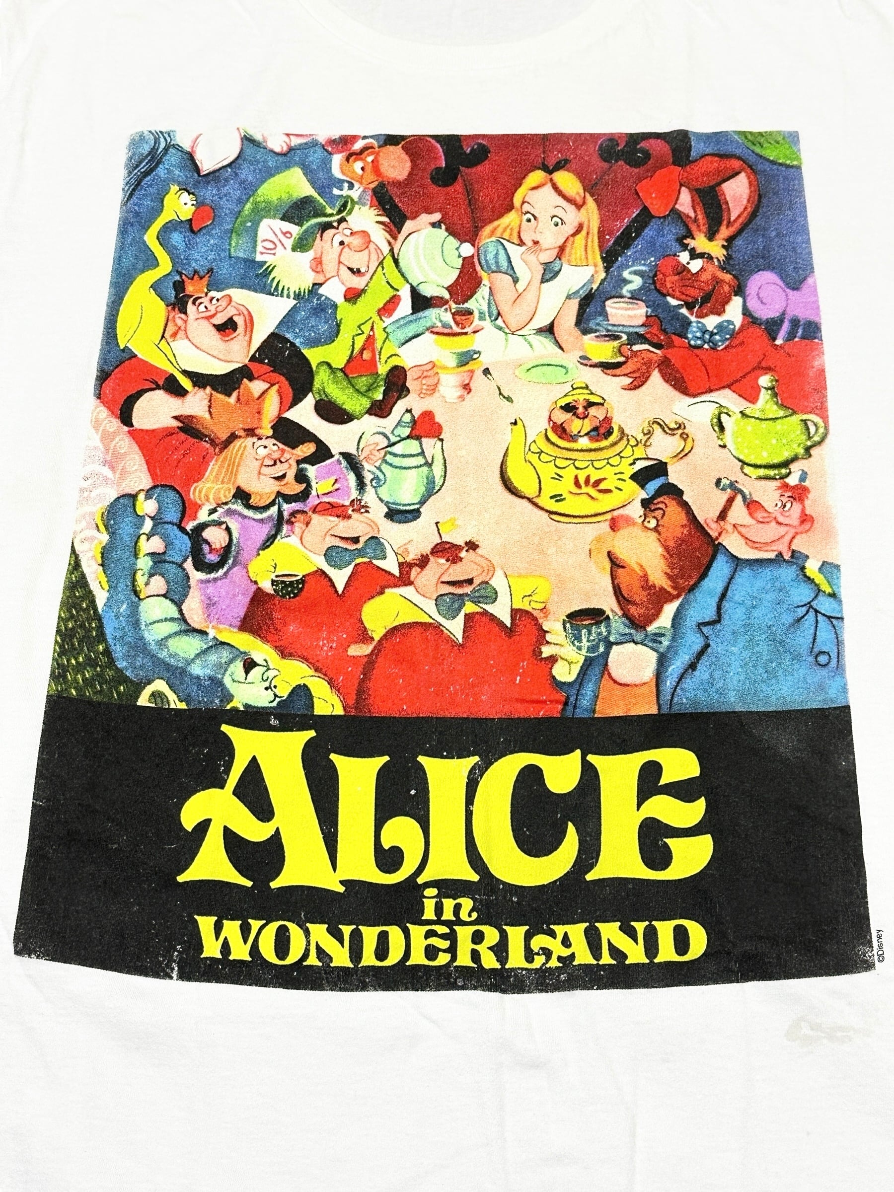 アリス・イン・ワンダーランド オリジナルデザインTシャツ XLサイズ アリスインワンダーランド 両面プリント Tシャツ ムービーTシャツ XL