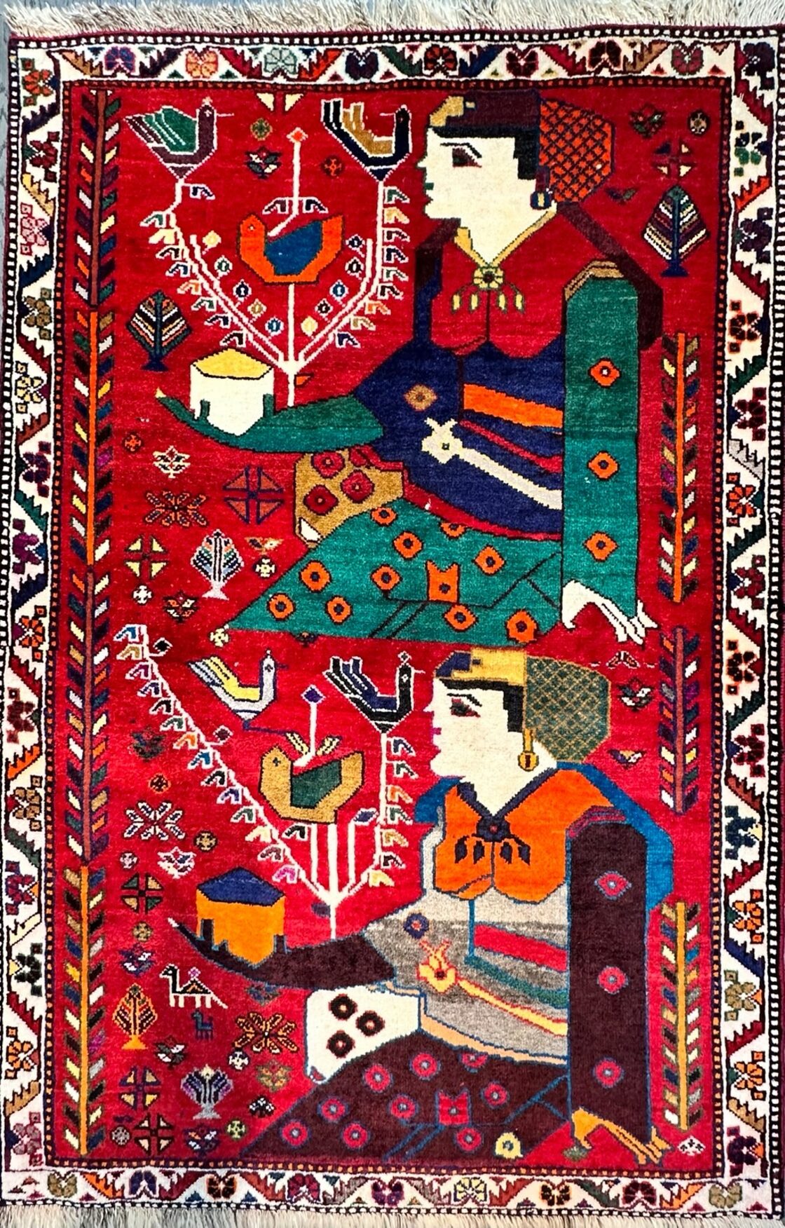 ラグ/カーペット/マット RAGS050 トライバルラグ 175cm×121cm アフガン
