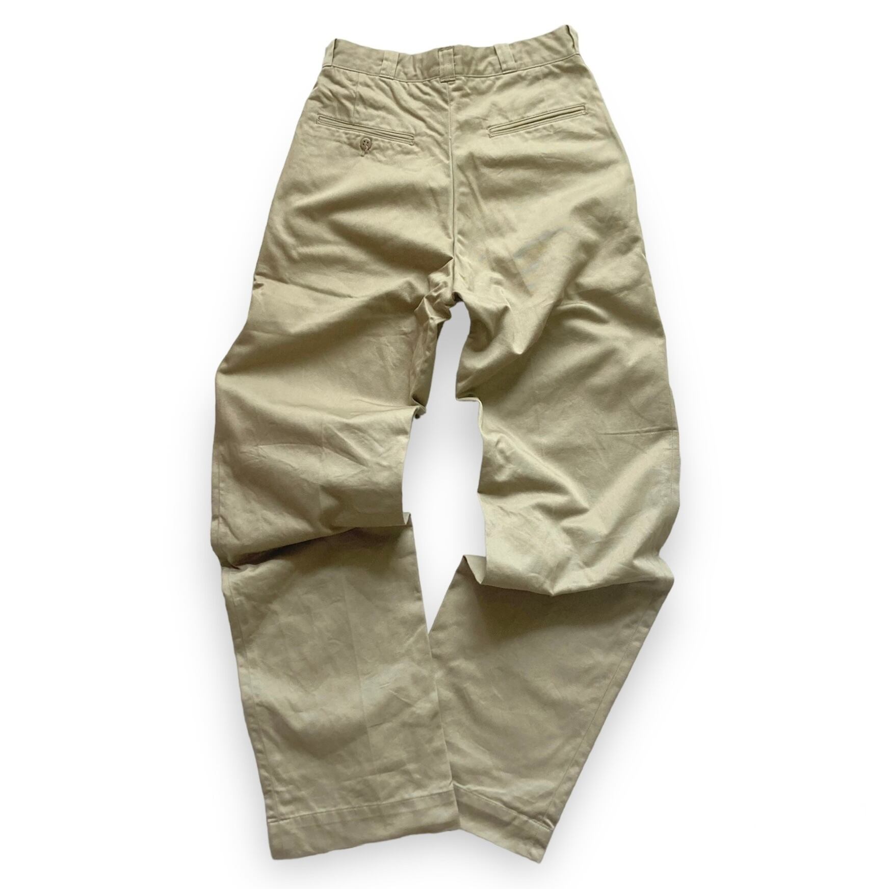 70's US Army Trousers Men's Cotton Uniform Twill 8.2Oz Khaki 70's US Army Trousers Men's Cotton Uniform Twill 8.2Oz Khaki