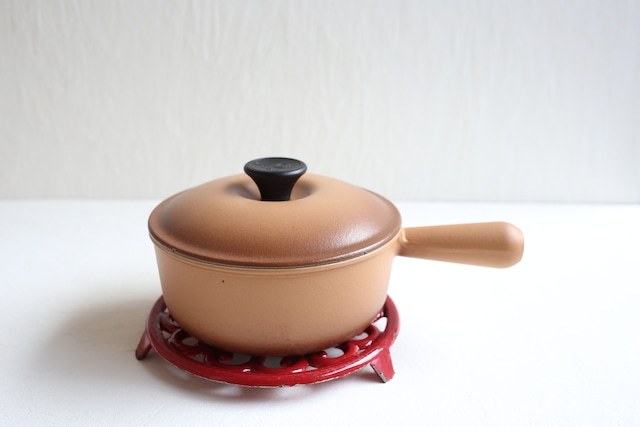 フランス ヴィンテージ ル・クルーゼ Le Creuset ソースパン サイズ『18』マロン  N-01370