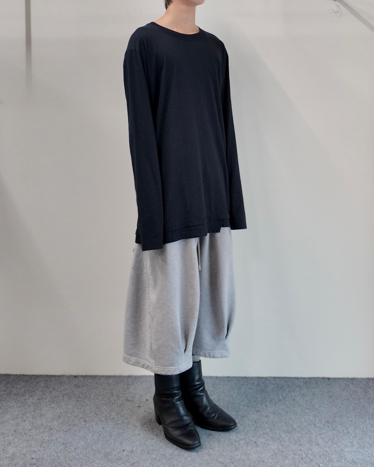 【The viridi-anne】over silhouette long sleeve T