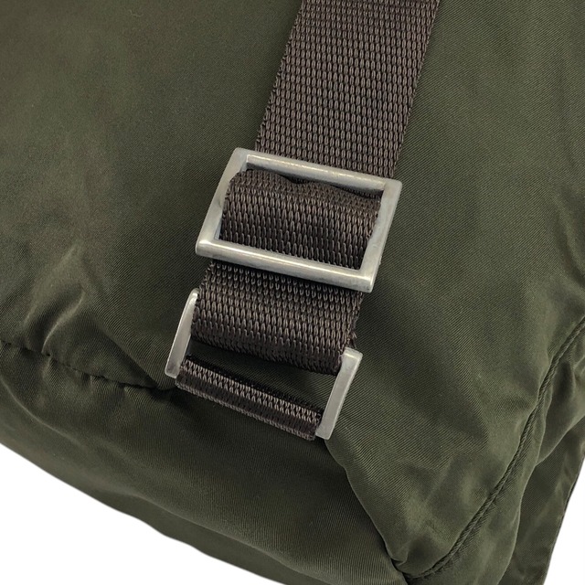 PRADA プラダ バックパック カーキ トライアングルロゴ ナイロン ダブルポケット vintage ヴィンテージ オールド p3hihd