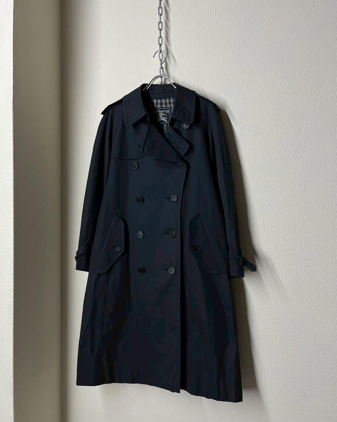 80s Burberry Cotton Gabardine Trench Coat