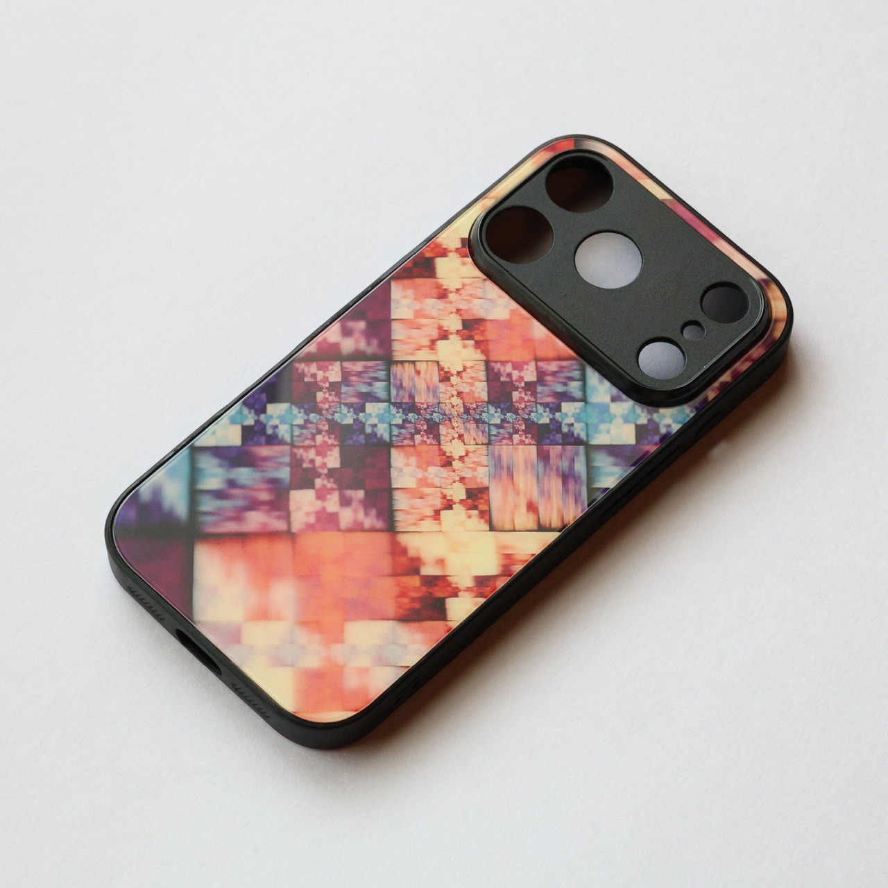 【iPhone17Pro/OUTLET】浪漫 - 和風 角丸型 強化ガラスiPhoneケース
