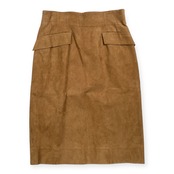 希少 レア Christian Dior クリスチャンディオール 本革 レザー 切替 カシミヤ混 セットアップ スカート スーツ/Y-TK03/上下/ビンテージ