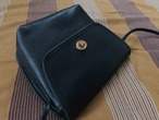 AMERICA 1990’s OLD COACH “Dark NAVY Leather” Small size bag