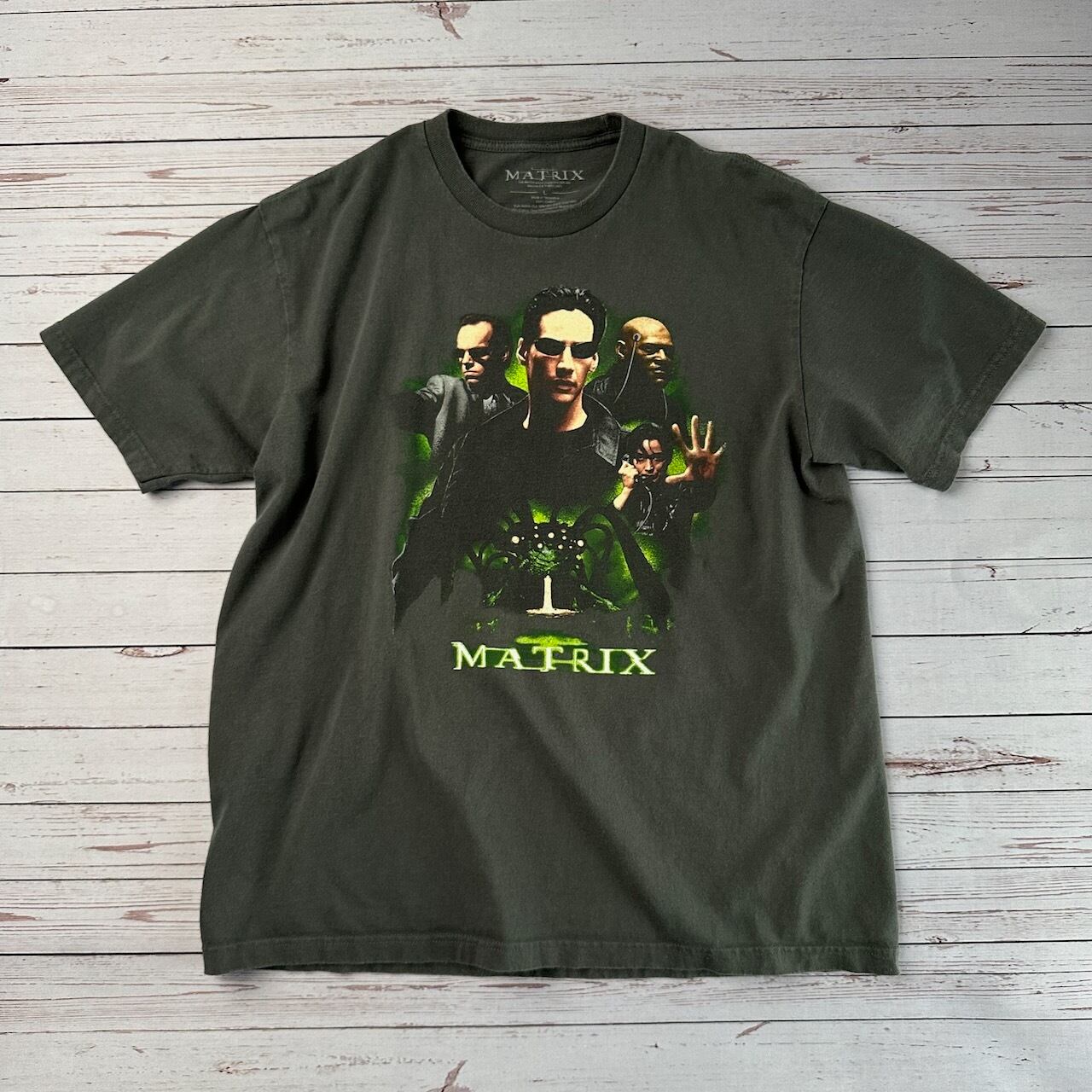 MATRIX マトリックス ムービーTシャツ 半袖 ダークグレー 古着 MATRIX マトリックス ムービーTシャツ 半袖 ダークグレー 古着
