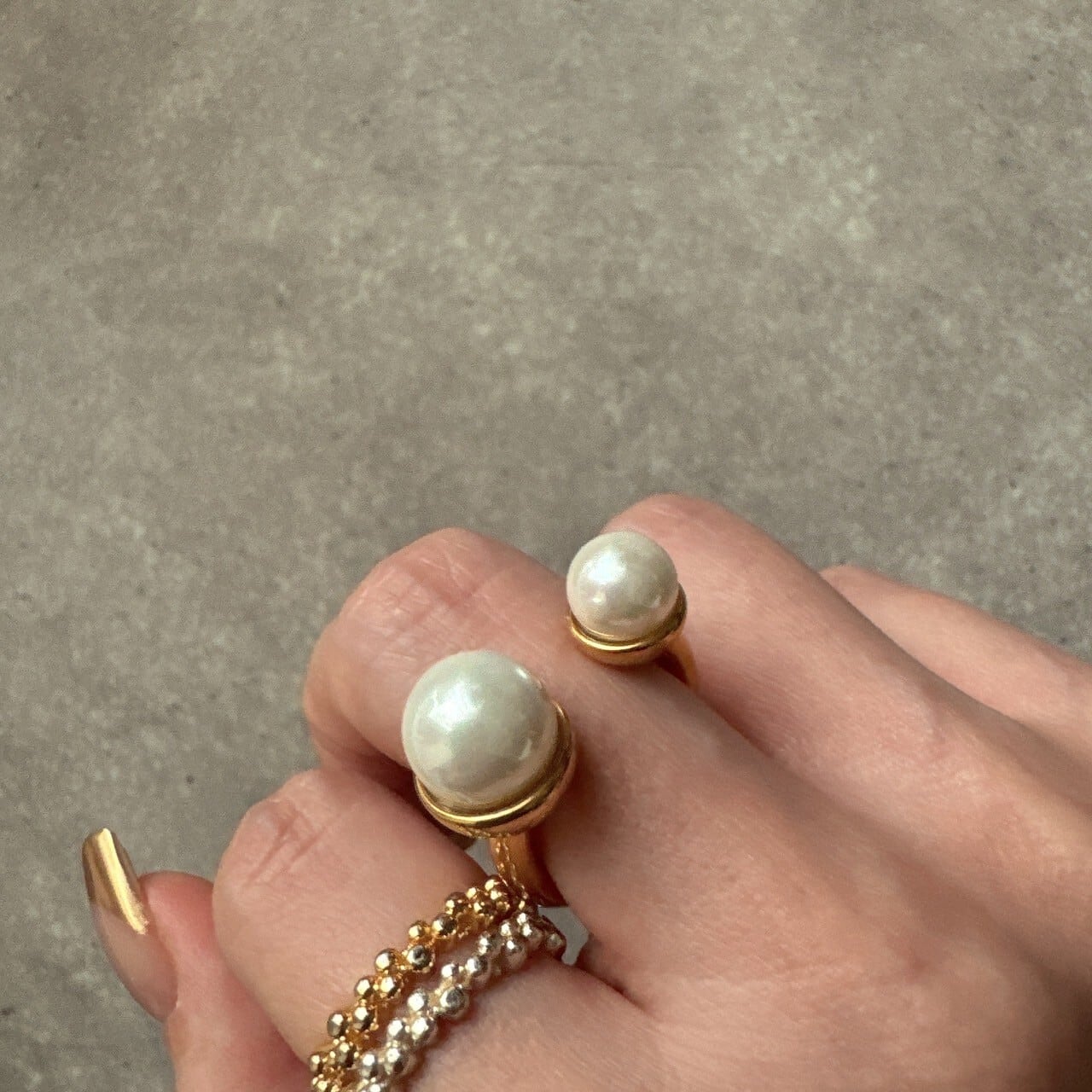 エレガント ツインパールリング | eclacoco