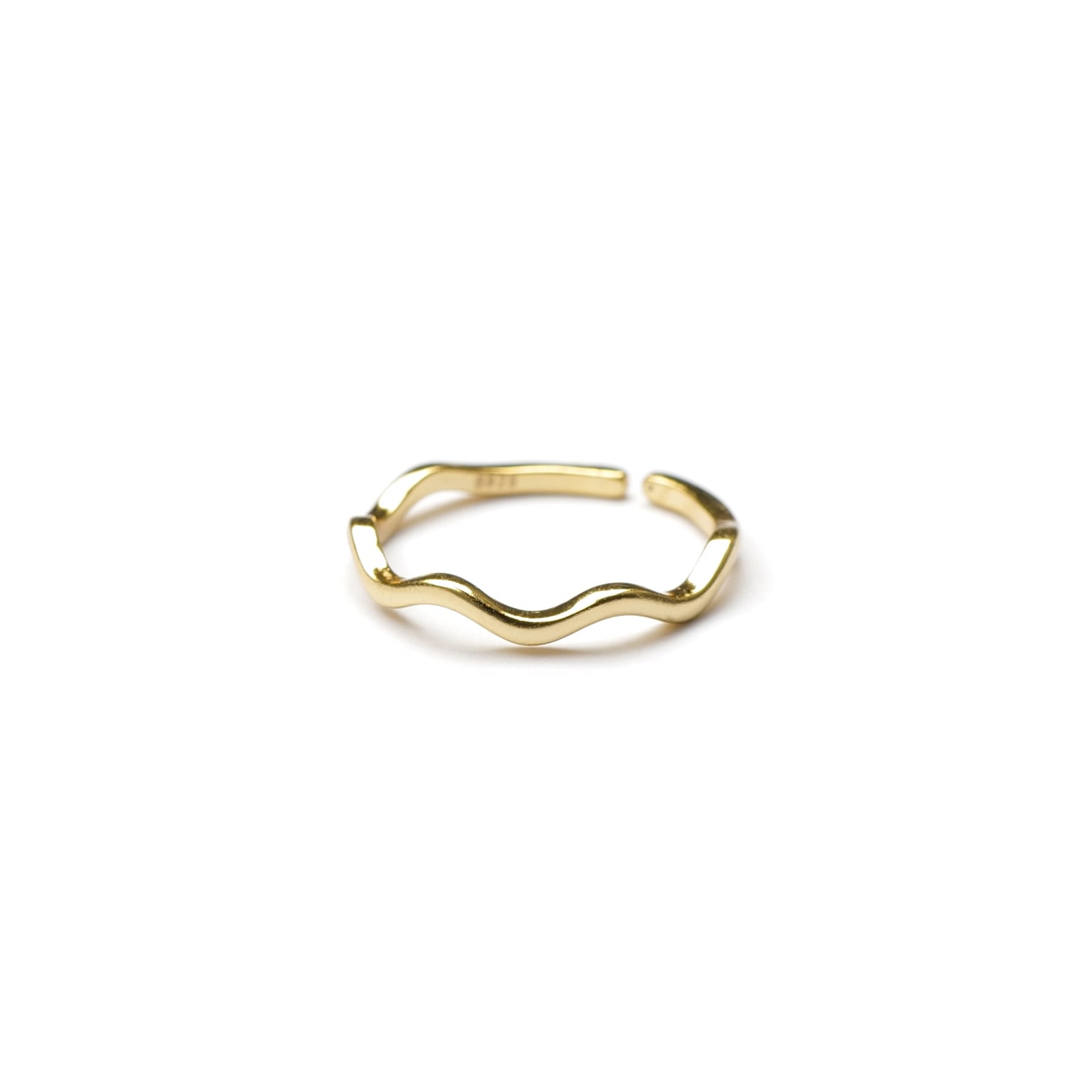 S925 WAVE RING GOLD