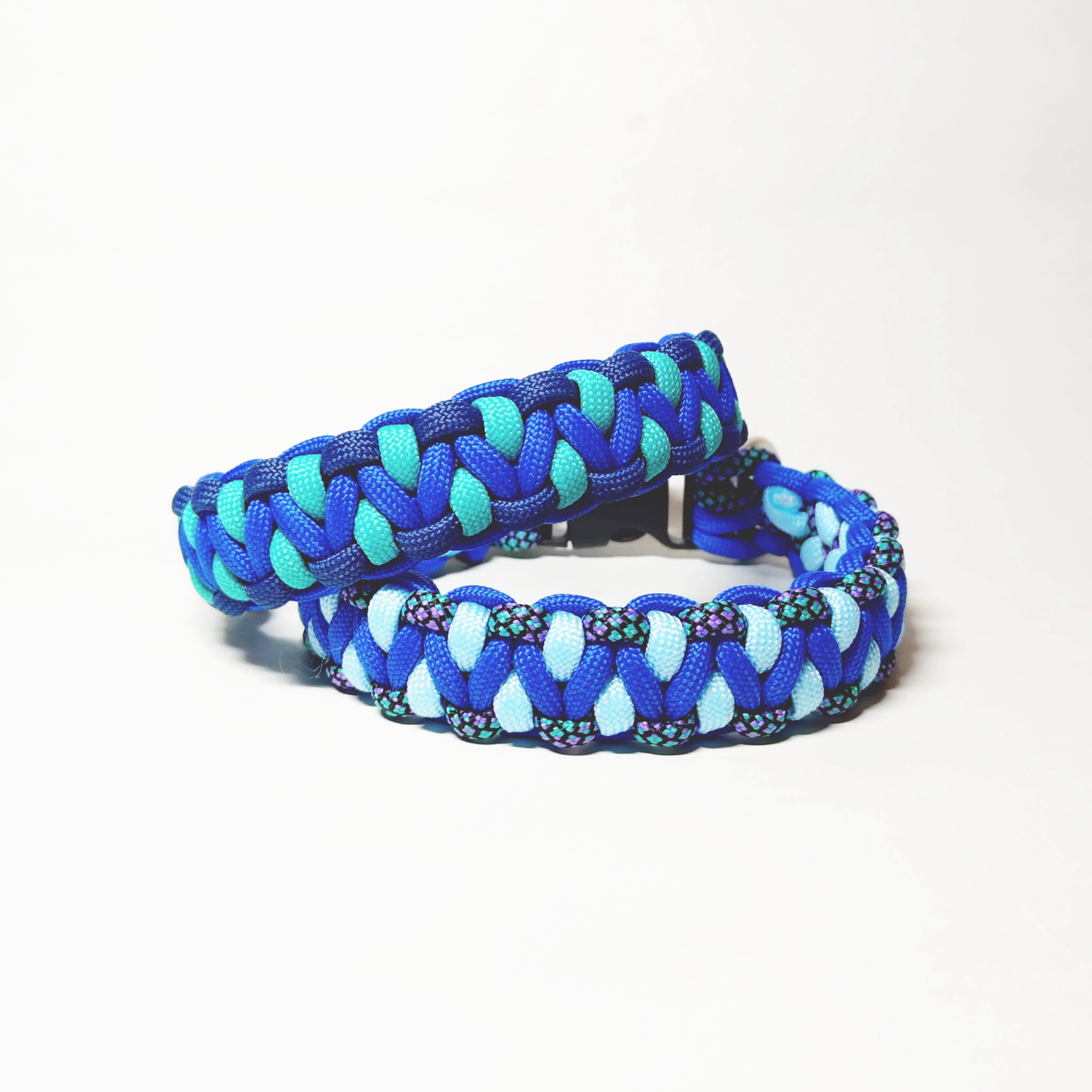 パラコード❥首輪❥ブルー  　№009 パラコード❥首輪❥ブルー №009