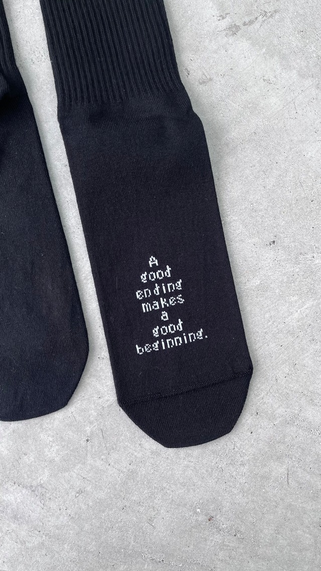 〆 / 【Free size】good ending socks / milk tea ・black
