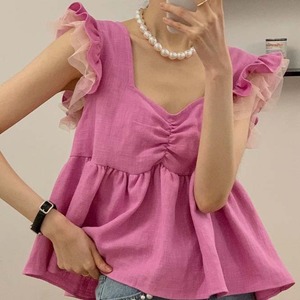 Frill flare blouse