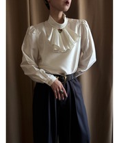 noble classical jabot shirt-4637-4【ブローチ付属商品】
