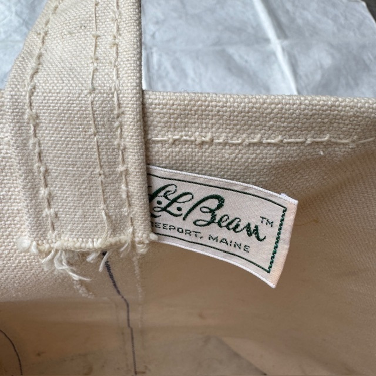 L.L.Bean ボートアンドトート XL 筆記体タグ 60s 画像3