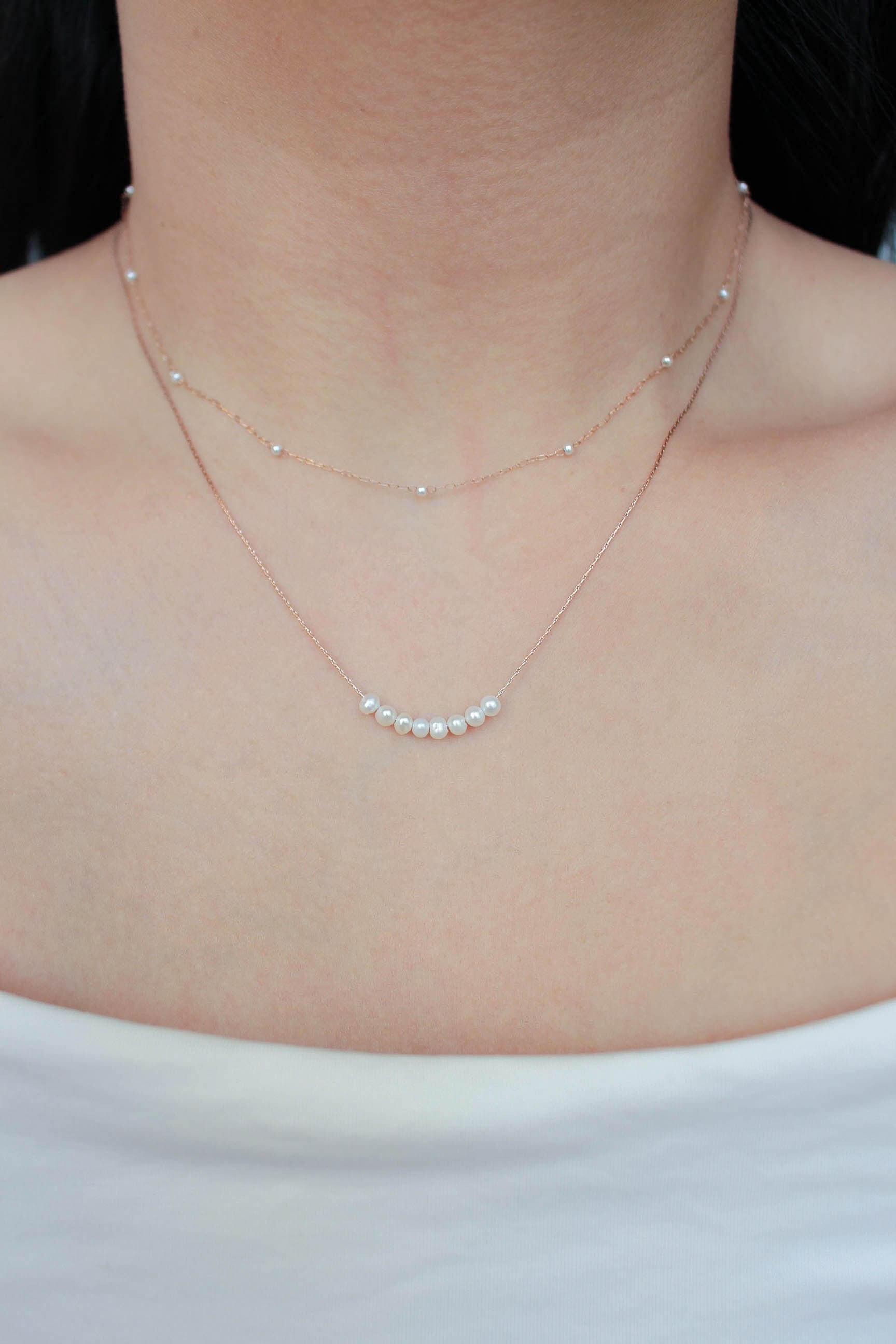 a*e様 ケンゾー　ヴィンテージ　パールネックレス Pearl Skin Necklace | ebine(エビネ)|金属アレルギー対応アクセサリー