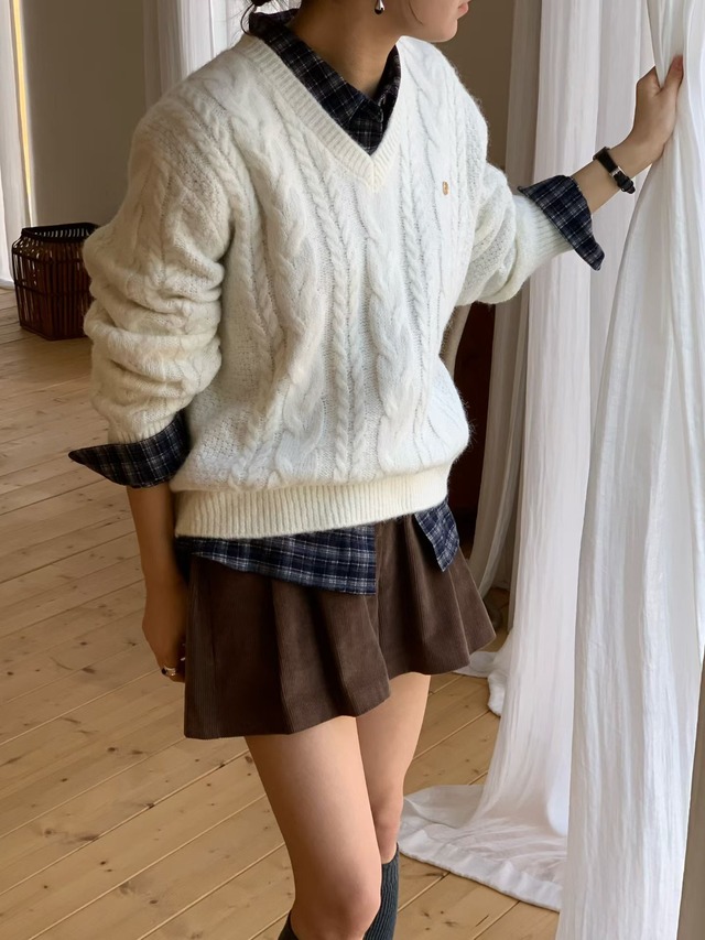 (予約) signature / Martin cable knit 4color