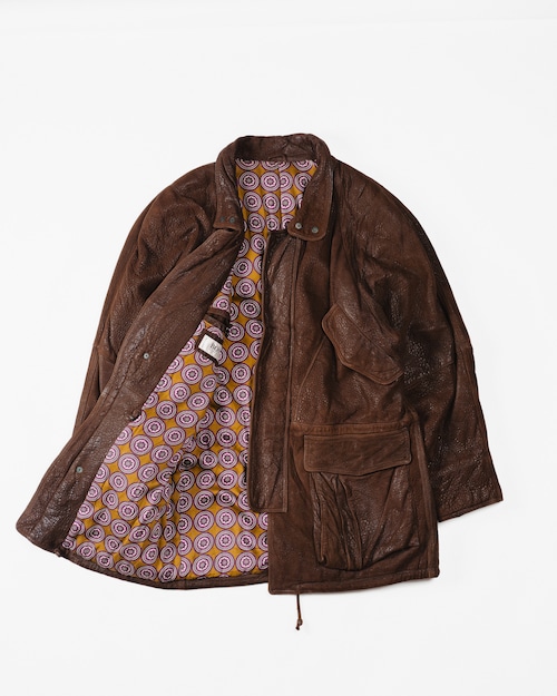 [Late 80’s-Early 90’s] “HUGO BOSS” Deer Skin Field Coat (Made in Italy)
