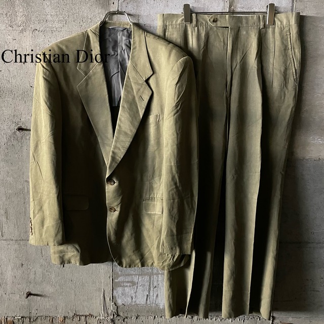 〖Christian Dior〗silk design setup suit/クリスチャンディオール シルク デザイン セットアップ スーツ/lsize/#1202