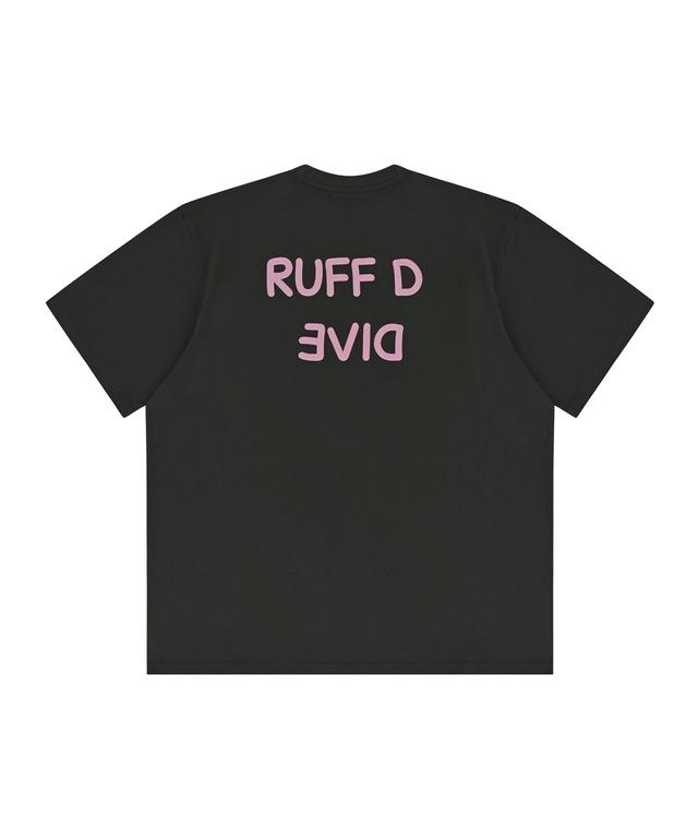 [RUFF D DIVE] New Basic Logo T-Shirt Charcoal 正規品 韓国ブランド 韓国通販 韓国代行 韓国ファッション