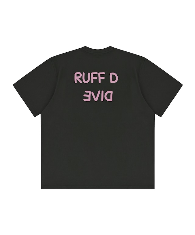 [RUFF D DIVE] New Basic Logo T-Shirt Charcoal 正規品 韓国ブランド 韓国通販 韓国代行 韓国ファッション