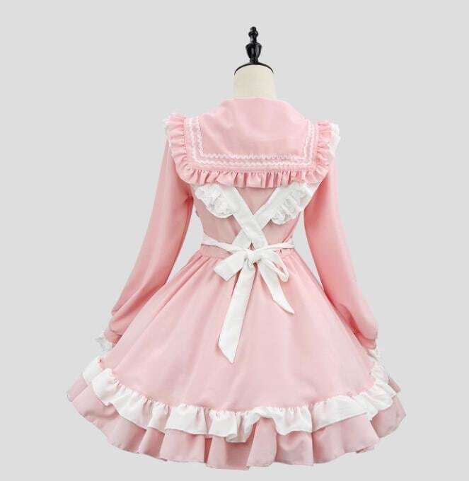 メイド服♡セーラー襟ピンクメイド服 wanpi54☆ | パステルキャンディ