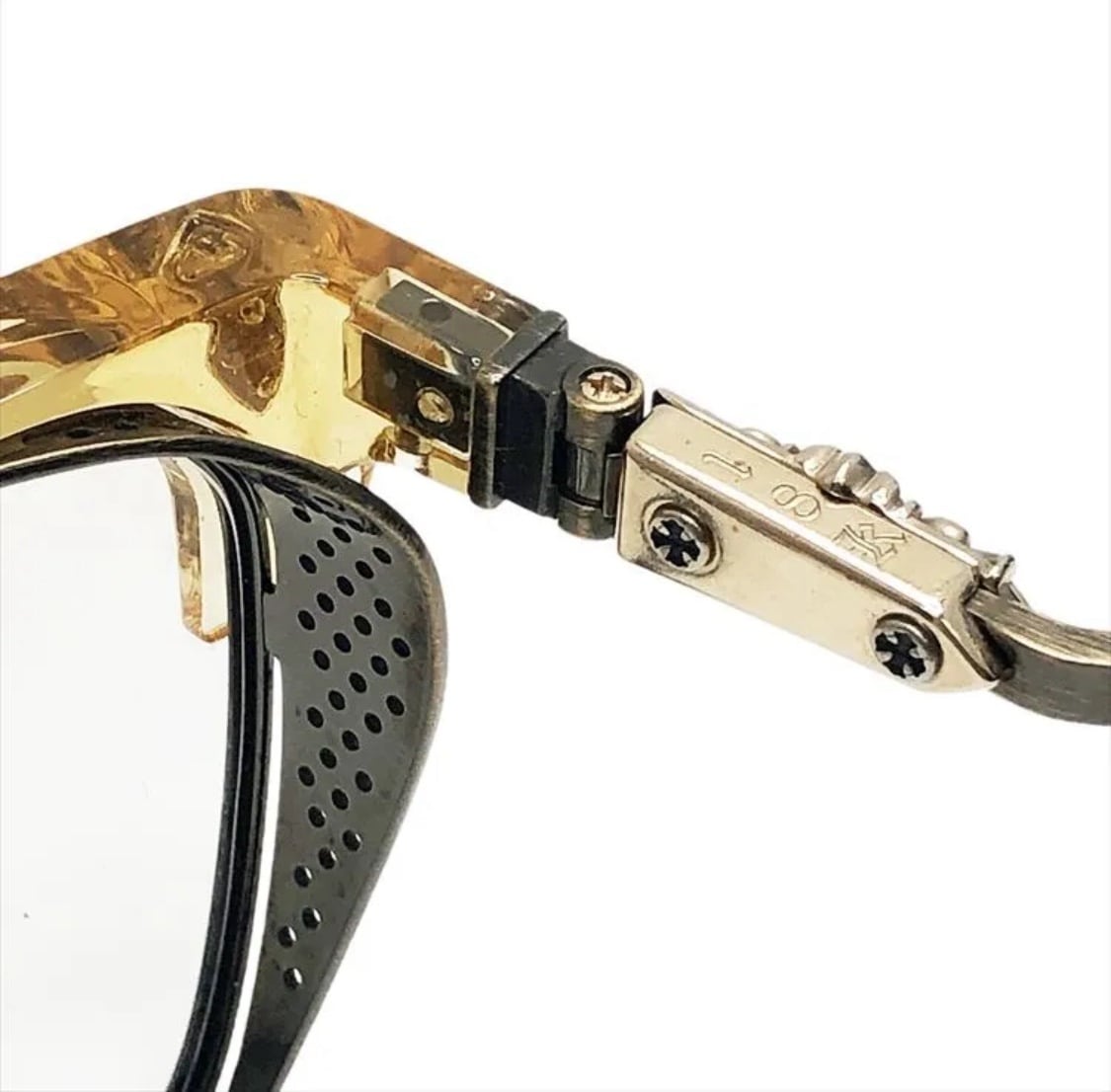 F*u様 CHROME HEARTS クロムハーツ ゴールド メガネ サングラス クロムハーツ CHプラス ラウンド ゴールド メガネ サングラス (CHROME