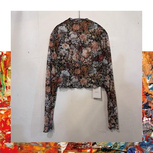 select 21054：flower sheer tops