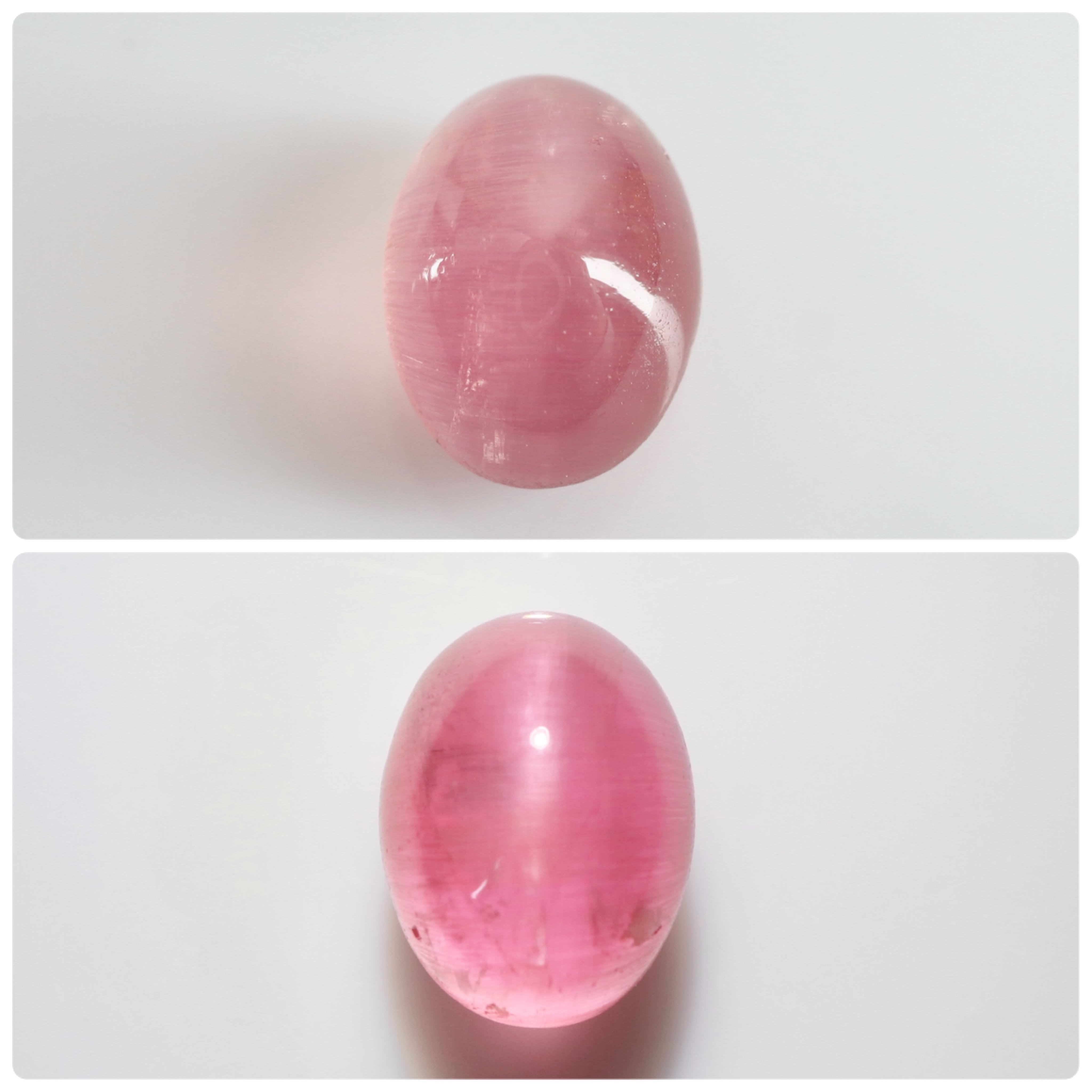 N961 / カスタムタッチペン＆ボールペン 天然石 チャロアイト 猫ビーズ