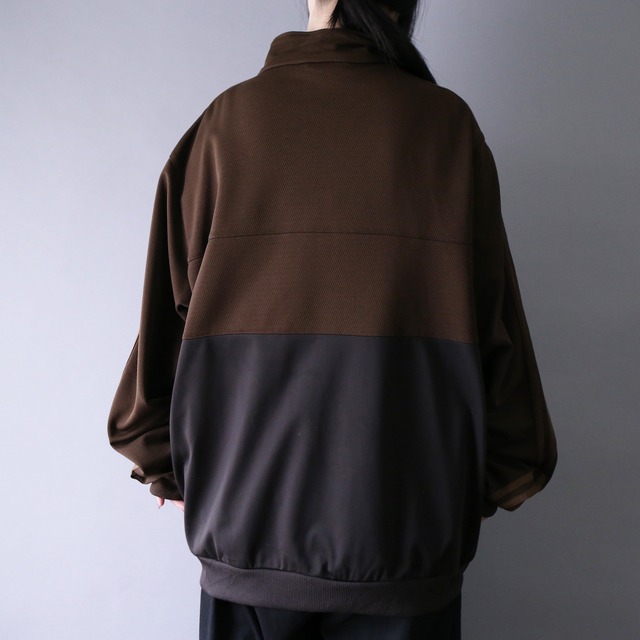 "adidas" XXL over silhouette bi-color switching track jacket