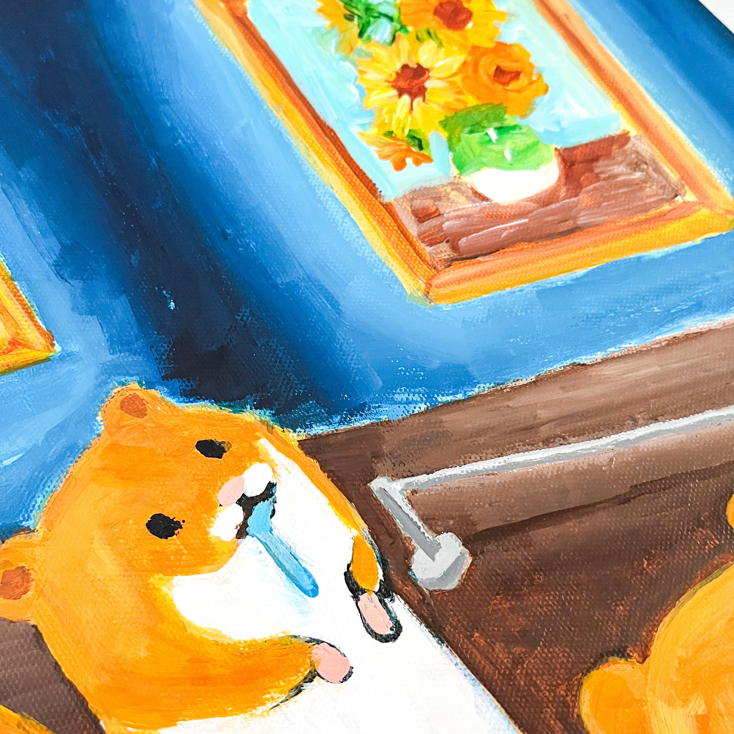 抽選期間③対象作品】pokefasu 原画「ひまわり（じゅるり）」【限定1点