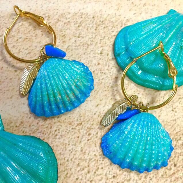 リトルマーメイド アリエル 人魚 ターコイズ ブルー シェル パール